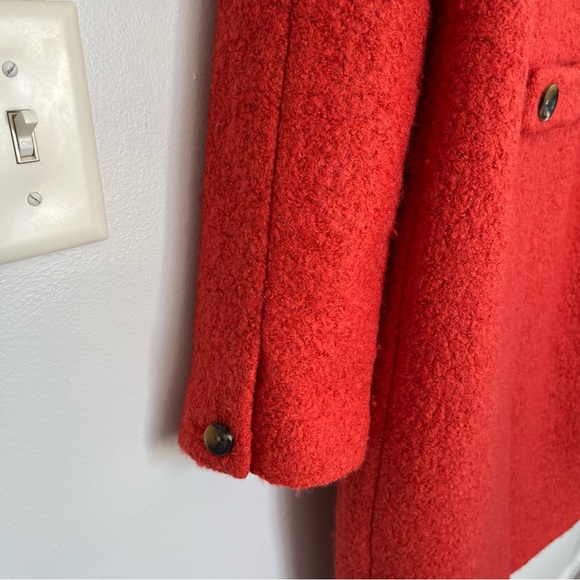Sundance Women’s Wool Blend Pea Coat Size S Burnt Orange Pockets Fully Lined - Picture 8 of 12